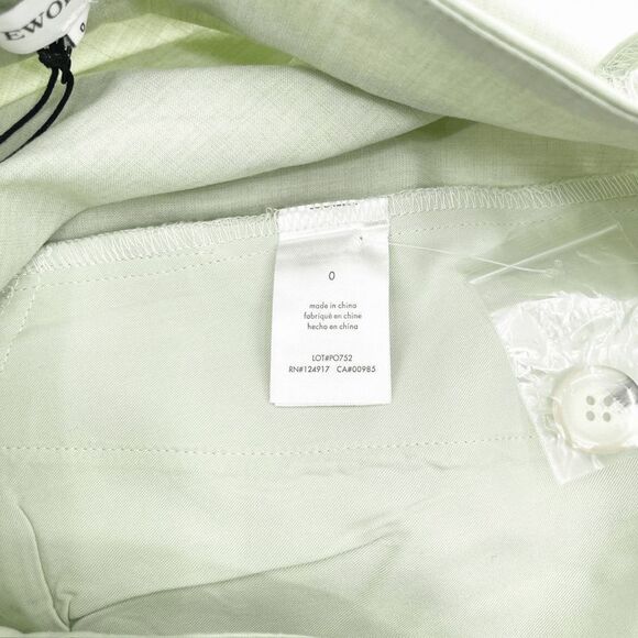 NWT WeWoreWhat Trouser Short Women's 0 Fog Green High Rise Pleated Wide Leg - Picture 6 of 6